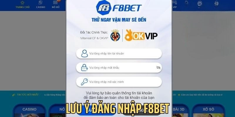 Các phương thức đăng nhập F8BET đa dạng và linh hoạt